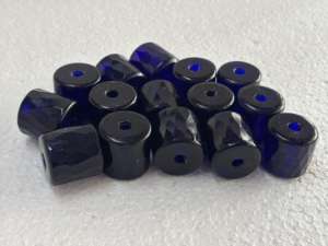 Cuentas de Vidrio Rusas Facetadas Azules de 25 mm con Orificio Grande para Joyería Tribal, Diseños de Estilo Nativo, Uso Artesanal, Embalaje en Caja, Conífera - Product Image 5