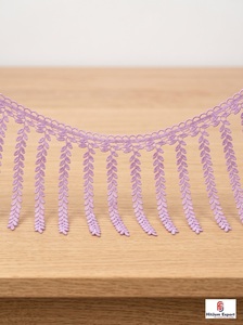 Fabricante de Telas de Encaje con Flecos para Pestañas al por Mayor, Proveedor de Material de Encaje Africano para Vestidos de Novia, Europa, Israel - Product Image 2