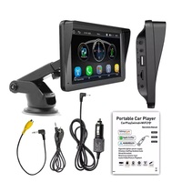 Dispositivo de Navegación Portátil de 7 Pulgadas, Monitor de Escritorio para Automóvil, Pantalla CarPlay, Teléfono Móvil, Android Auto, Música, FM, Reproductor MP5 para Automóvil