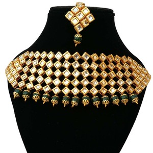 Women's Trendy Alloy Party Wear Engagement Anniversary Wedding Choker Earrings Set Copper 18K Gold Plated Zircon Jewelry - Product Image 2