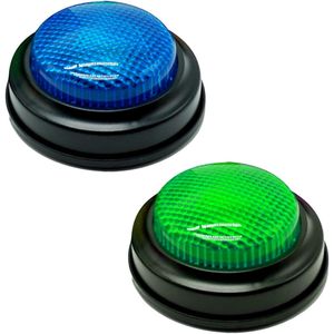 Set di 2 Buzzer per Giochi di Quiz, Buzzer per Risposte in Classe, Family Feud, Jeopardy, con Luci e Suoni - Product Image 1