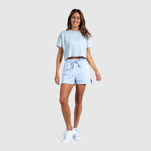 Shorts de sport pour femmes de qualité supérieure, 100% coton, séchage rapide, écologiques, avec cordon de serrage, pour la course à pied, l'athlétisme, l'été - Product Image 6