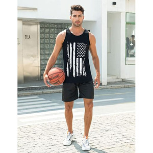 Camiseta sin Mangas Negra para Hombre AL RAFEEQ INTERNATIONAL, Cuello Redondo, Estilo Casual, Transpirable, Secado Rápido, 100% Algodón, Estilo Urbano - Product Image 5