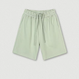 Pantalones Cortos Bermuda para Hombre, Color Sólido, con Cordón, Cintura Media, Algodón Transpirable, Pantalones Cortos Casuales de Verano para Gimnasio, Bordados - Product Image 4