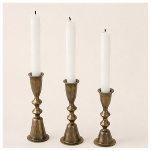 Handcrafted Antique <b>Brass</b> Taper Candle <b>Holders</b> Set Metal <b>Candlestick</b> <b>Holders</b> for Wedding Centerpieces Luxury Dining Table Decor - Product Image 5