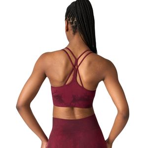 Women Seamless Tie Dye Sports Bra High <b>Support</b> Yoga Gym Fitness Workout Crop Top Breathable Activewear Custom Wholesale OEM - Product Image 4