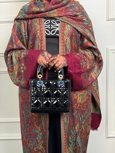 2026 Dubai Regular Fit Vintage Polyester Robe Kaftan Abaya Handmade Floor Length Long Sleeve Soft Breathable Fabric Casual Party - Product Image 3