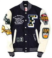 Nouvelle veste de sport décontractée pour homme hiver 2027, style Letterman, avec logo personnalisé brodé sur le devant, couleurs personnalisables, en laine/cuir de haute qualité
