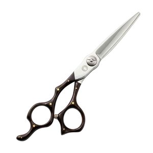 Professional Hairdressing Scissors Dark Brown Wood <b>Handle</b> Stainless Steel Salon Barber Stylist Hair Cutting <b>Shears</b> - Product Image 6