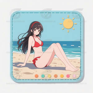 Parches de Resina 3D Personalizados con Diseño de Anime, Corazón/Flor, para Ropa |   Etiquetas de Goma con Lentejuelas Ecológicas |   Fábrica China OEM para Sombreros y Bolsos - Product Image 2