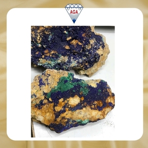 Pierres précieuses naturelles brutes d'azurite et de malachite, pierres brutes de haute qualité à vendre en gros, spécimens minéraux en vrac, approvisionnement en pierres précieuses - Product Image 2