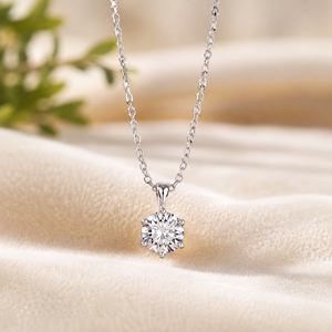 Collier solitaire pour femme en argent sterling 925 avec chaîne à maillons, moissanite certifiée GRA, coupe brillant ronde, pour usage quotidien - Product Image 3