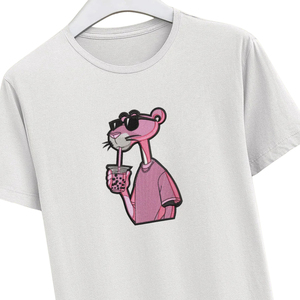T-shirt personnalisé brodé, design de personnage rose surdimensionné, streetwear unisexe, coton de haute qualité, mode décontractée, usine OEM ODM - Product Image 4