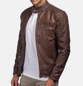 Chaqueta de Cuero para Hombre, Invierno, OEM, Logotipo Personalizado, Cierre Completo, Impermeable, Transpirable, Estilo Casual Urbano - Product Image 2