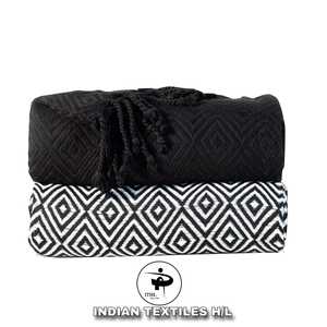 Plaid en coton de designer très vendu, motifs indiens décoratifs variés, literie pour l'hiver, usage domestique, provenance Inde par ITHL - Product Image 2