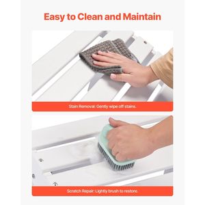 Reposapiés Adirondack Plegable de Plástico HDPE, Resistente a la Intemperie, 17.7L X 19.7W X 13.8H Pulgadas, Estilo Adirondack - Product Image 6