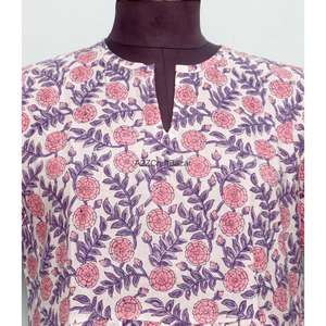 Robe midi imprimée 100 % coton pur la plus vendue pour femme, taille naturelle, tenue décontractée d'été pour le bureau, le brunch et les voyages - Product Image 2