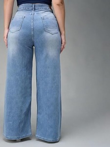 Knee-Length Ladies Denim <b>Boot</b> Cut Jeans Eco-Friendly Regular Fit - Product Image 3