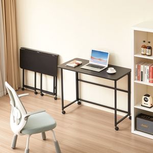 <b>Small</b> Space 39.37 Inches Foldable Office <b>Desk</b> Writing Computer <b>Desk</b> for Home Study Folding Design for Limited Space - Product Image 1