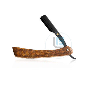 Maquinillas de Afeitar Rectas de Acero Inoxidable con Mango de Madera para Hombre, Fabricadas en Fábrica, Calidad Premium, Duraderas y Reutilizables - Product Image 2