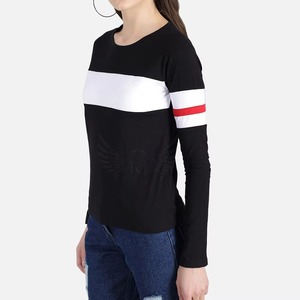 T-shirt en coton pour femme avec logo personnalisé, T-shirt basique uni à manches courtes pour femme, T-shirt oversize tendance streetwear pour femme - Product Image 3
