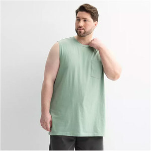 เสื้อกล้ามยูนิเซ็กส์สีขาว มีกระเป๋าหน้าอก คอกลม สไตล์ลำลอง ผ้าฝ้ายถัก 100% สีพื้น ไร้แขน เป็นมิตรกับสิ่งแวดล้อม ระบายอากาศได้ดี - Product Image 4