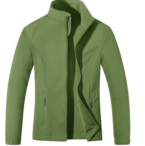 <b>Men's</b> Khaki Fleece <b>Jacket</b> Stand Collar Zipper Closure Windproof Regular Fit Solid Color <b>Sherpa</b> Fleece Slim Fit <b>Jackets</b> <b>For</b> <b>Mens</b> - Product Image 6