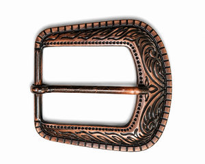 Cinturón Vaquero Occidental de Cuero Genuino con Grabado Floral y Borde Verde Cobre, Hecho a Mano, Vintage, Unisex, Ecológico, Duradero, Casual - Product Image 6