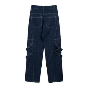 Pantalon en jean décontracté pour homme, coupe décontractée, en coton, avec coutures durables et construction confortable, personnalisable OEM - Product Image 2