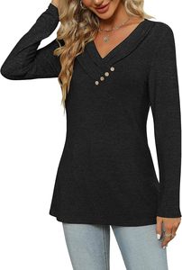 Button Style <b>Y2K</b> Ladies' Casual Long Sleeved Printed T-<b>Shirt</b> Winter Hot Selling Classic Design Polyester Corduroy Canvas - Product Image 3