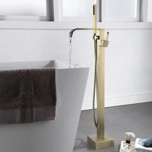 Rubinetti <span class=keywords><strong>per</strong></span> <span class=keywords><strong>vasca</strong></span> <span class=keywords><strong>da</strong></span> <span class=keywords><strong>bagno</strong></span> a pavimento in ottone Free-Standing <span class=keywords><strong>da</strong></span> <span class=keywords><strong>bagno</strong></span> miscelatori a manico singolo rubinetti <span class=keywords><strong>da</strong></span> <span class=keywords><strong>bagno</strong></span> con doccia a mano - Product Image 3