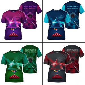 Chemise de snooker premium à manches courtes, coupe confortable, évacuation de l'humidité, vêtement de performance pour joueurs professionnels adultes, polyester - Product Image 4