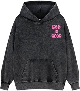 Sudadera con capucha cristiana personalizada con estampado de versículos bíblicos de Jesús, Dios es bueno, sudadera vintage con estampado, nuevos diseños de sudaderas con capucha. - Product Image 6