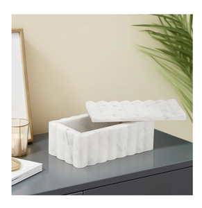 Wholesale Supplier Marble Jewelry <b>Box</b> Decorative Marble Rectangle <b>for</b> Centerpieces Gift Marble <b>Box</b> - Product Image 1