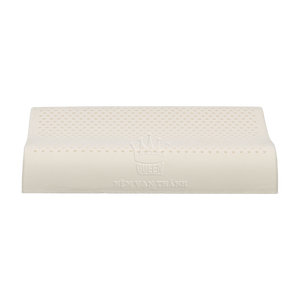 Almohada de Látex QUEEN LATEX, No Tóxica, Color Blanco Arroz, Para Todas las Estaciones, Material Natural de Poliéster/Algodón, Plegable, Ecológica, Forma de Ola, para el Cuello - Product Image 2