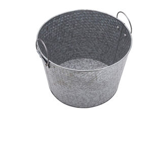 Bac à boissons ovale en métal galvanisé style ferme, seau à glace, refroidisseur de boissons, bacs à vin en acier pour fêtes et événements avec poignées - Product Image 5