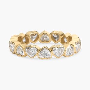 Anillo de Eternidad de Oro Blanco de 14K con Diamante Cultivado en Laboratorio con Corte Corazón - Product Image 4