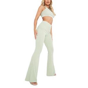 Nouveau pantalon évasé pour les femmes et logo personnalisé tendance pour la mode pantalon taille haute - Product Image 3