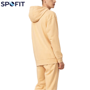 Sweat à capuche ample en molleton respirant 400 GSM pour homme, luxe, 100% coton, surdimensionné, logo et design personnalisés - Product Image 3