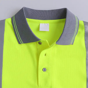 Chemises polo de sécurité à manches courtes haute visibilité avec bande réfléchissante pour les travailleurs de la construction, la sécurité et les uniformes de travail - Product Image 3