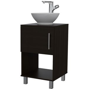 Pittsburgh singolo bagno vanità con scaffale aperto e armadietto a porta singola - Product Image 6
