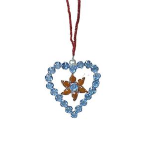 ผู้ส่งออกอินเดียตกแต่งคริสต์มาสโลหะแขวนรูปหัวใจคริสตัลเพชรแขวนเครื่องประดับ - Product Image 1