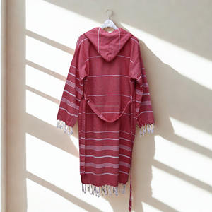 Peignoir de bain turc en coton pur, poncho de surf, serviette avec capuche, lavable, peignoir de bain turc, hammam, pour unisexe - Product Image 3