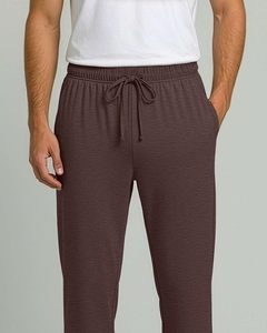 Pyjama pour homme en coton doux à manches longues, écologique, à séchage rapide, confortable, vêtements de maison décontractés, t-shirt et short assortis - Product Image 4