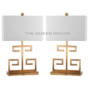 Sets Of 2 Hot Selling Gold Finish Bedside Table <b>Lamps</b> White Fabric Shade Office Hotel And Guest Room Indoor Festive Occasion - Product Image 3