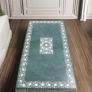 Tables de salle à manger et de centre de café en marbre d'onyx vert de luxe moderne dessus en marbre naturel incrustation verte pour la cuisine - Product Image 2