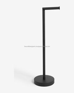 Porte-papier toilette en fer haut et mince pour les espaces de toilettes étroits, offrant un rangement vertical pratique - Product Image 1