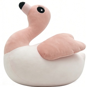 Customized <b>pink</b> and white swan plush ,swan stuffed animal soft, swan plushie cute swan plush toy ,swan pillow plush - Product Image 3