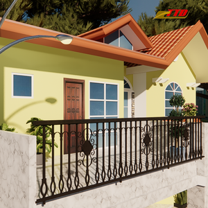 Conception de balcon avec balustrades en fer forgé, application pour villa, détails artisanaux, normes de sécurité et style extérieur haut de gamme - Product Image 4