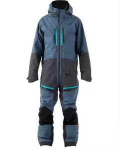 Combinaison de ski d'hiver imperméable, coupe-vent et respirante pour homme - Veste et pantalon de sport de neige doublés en polaire Tex avec col zippé, personnalisable OEM - Product Image 4